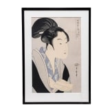 A Fukkoku reprint after the series Kasen Koi no Bu (歌撰恋之部) by Kitagawa Utamaro (喜多川 歌麿, 1753 - 1806)