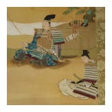 A Japanese scroll painting with a Daimyō, Taisho period, 1912 - 1926