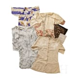 Four Japanese garments and a tablecloth, circa 1900