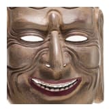 A Japanese Gigaku Noh Drama mask of a laughing old man, Edo period, 19th century