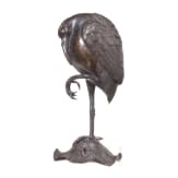 A Japanese bronze jar in the shape of a heron, 1st half of the 20th century