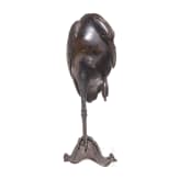 A Japanese bronze jar in the shape of a heron, 1st half of the 20th century
