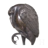 A Japanese bronze jar in the shape of a heron, 1st half of the 20th century