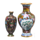 A pair of Japanese cloisonn&eacute; vases, 20th century