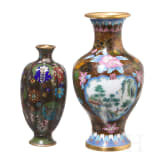 A pair of Japanese cloisonn&eacute; vases, 20th century