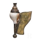 A Tibetan conch shell trumpet ("Dung Kar"), 19th century