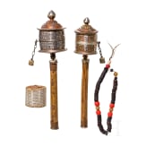 Two Tibetan prayer wheels, 19th/20th century