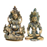Two small gilded Nepalese Bodhisattvas, 19th century