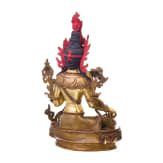 A Tibetan/Nepalese Green Tara with turquoise inserts, 20th century