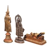 Three Thai/Nepalese bronze figures, 20th century