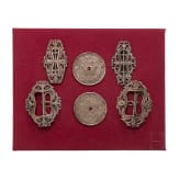 Six Indonesian/Javanese silver buckles, 1st half of the 20th century