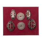 Six Indonesian/Javanese silver buckles, 1st half of the 20th century