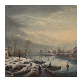 Albert-Alexandre Lenoir, Paysages d'hiver, Paris, dated 1889