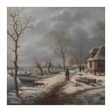 Albert-Alexandre Lenoir, Paysages d'hiver, Paris, dated 1889