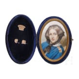 A portrait miniature of a young noble lady, probably French or Russian, circa 1850