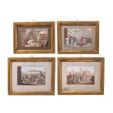 Carnevale di Roma in four etchings, probably Rome, 19th century