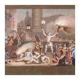 Carnevale di Roma in four etchings, probably Rome, 19th century