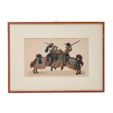 Three German colour prints with depictions of tournaments, late 19th century