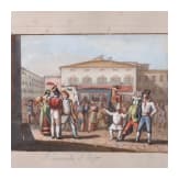 Carnevale di Roma in four etchings, probably Rome, 19th century