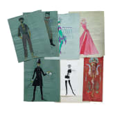 Unknown German artist, designs for theater costumes, 1970s
