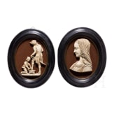 Fran&ccedil;ois No&eacute;, two French icoryl plaques, mid-20th century