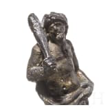 A small Italian bronze of Hercules, 17th century