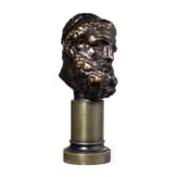 A French bronze head of a scholar (Homer?), 19th century