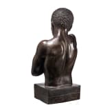 A massive French(?) bronze of a slave with handcuff, 19th century