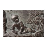 A German stucco relief panel with playing putti, circa 1900