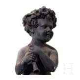 Three German bronzes of a pair of fauns and a blackbird, circa 1900
