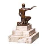 A kneeling torchbearer