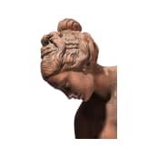 A German cast stone garden statue of a bathing nymph, 20th century