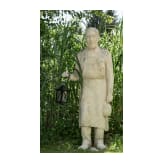 A life-size cast stone figure "Lantern Bearer", 2nd half of the 20th century