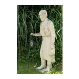 A life-size cast stone figure "Lantern Bearer", 2nd half of the 20th century