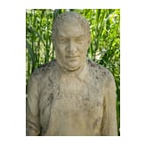 A life-size cast stone figure "Lantern Bearer", 2nd half of the 20th century