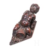 Bacchus on a wine barrel, probably German, 17th century
