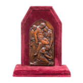 A French carved boxwood panel showing the Lamentation of Christ, late 16th century