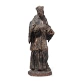 A German or Bohemian wooden figurine of St. Nepomuk, 18th century