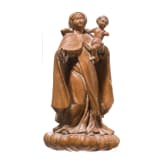 A South German wooden figurine of the Virgin with Child, 18th century