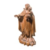 A South German wooden figurine of the Virgin with Child, 18th century