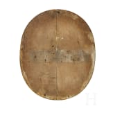 A carved Franconian oak panel showing St. Francis, 18th century