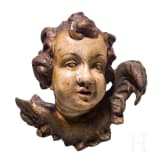 A South German winged angel's head (Putto), 18th century