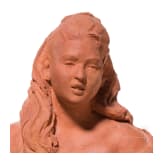 An Italian bozzetto of a lute player and carved angel heads, probably 19th century