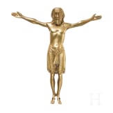 A brass Corpus Christi in Gothic style, German/Austrian, 19th century