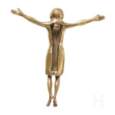 A brass Corpus Christi in Gothic style, German/Austrian, 19th century