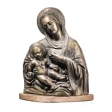 A German or Italian bronze Virgin Mary with child, 20th century