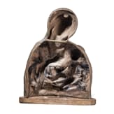 A German or Italian bronze Virgin Mary with child, 20th century