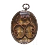 An Austrian or Italian silver-mounted reliquary pendant, circa 1800