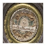Three silver relic capsules (reliquary), 18th century/dated 1801 (one)