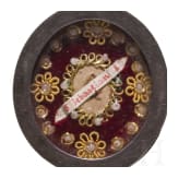 Three silver relic capsules (reliquary), 18th century/dated 1801 (one)